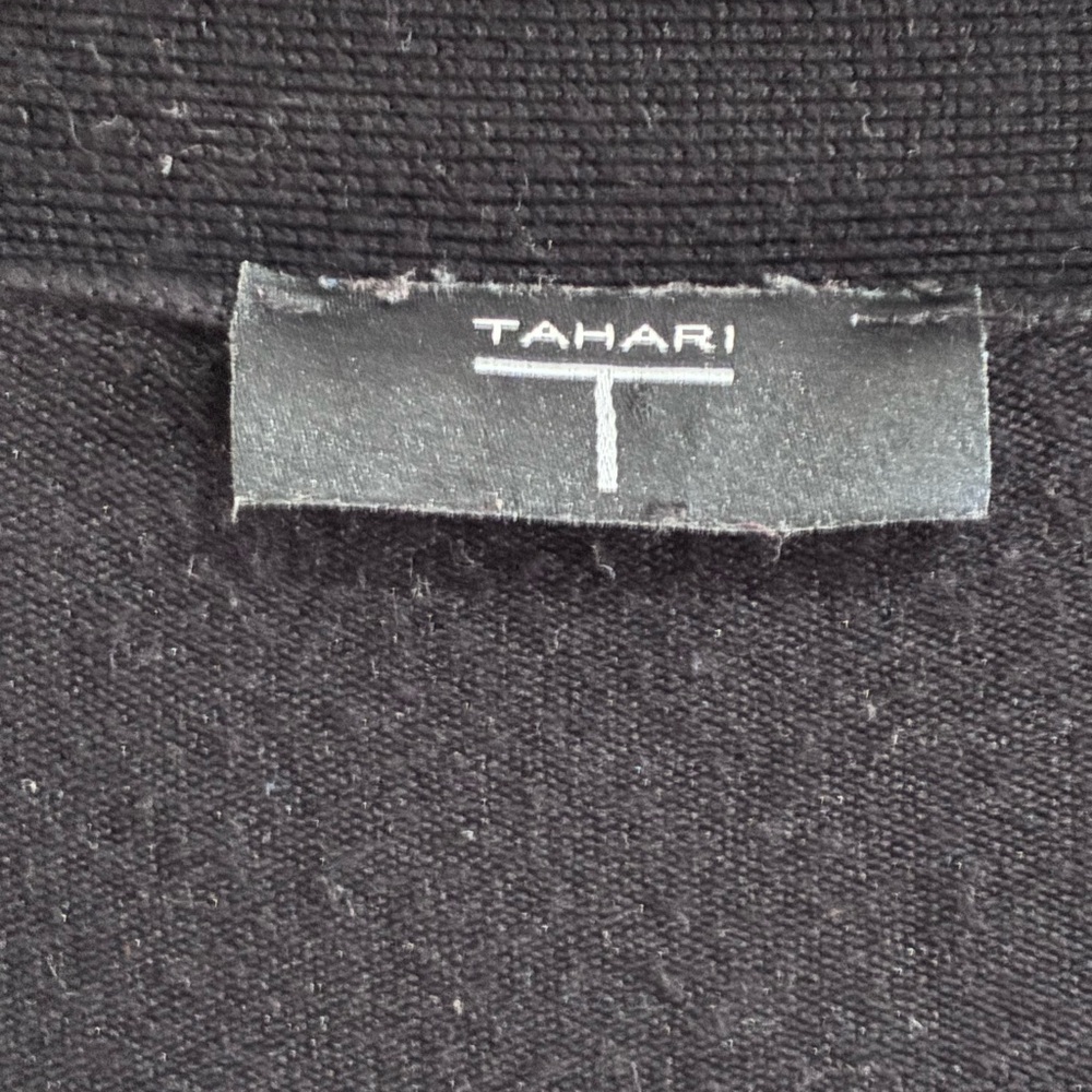 Tahari Women’s Black V-Neck Button Cardigan with Pockets, Size S - Picture 2 of 11